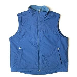 Vintage LL Bean‎ Men’s Large Full Zip Fleece Lined Nylon Vest Blue Pockets